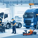 تجهيز ورشة صيانة شاحنات حديثة بشكل صحيح