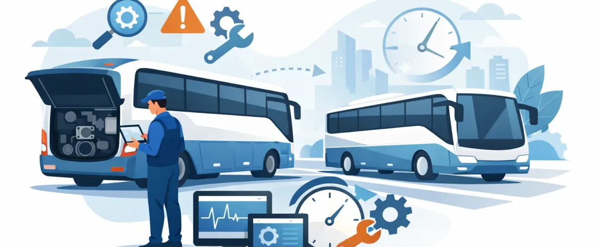 تشخيص أعطال باصات النقل وتقليل التوقف