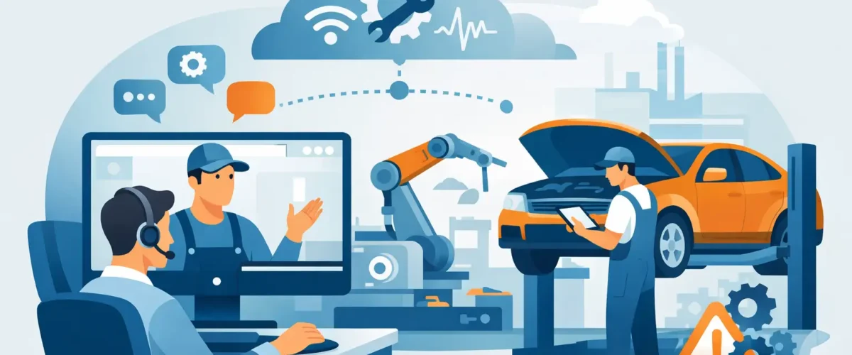 الدعم الفني عن بعد للورش وتقليل التوقف