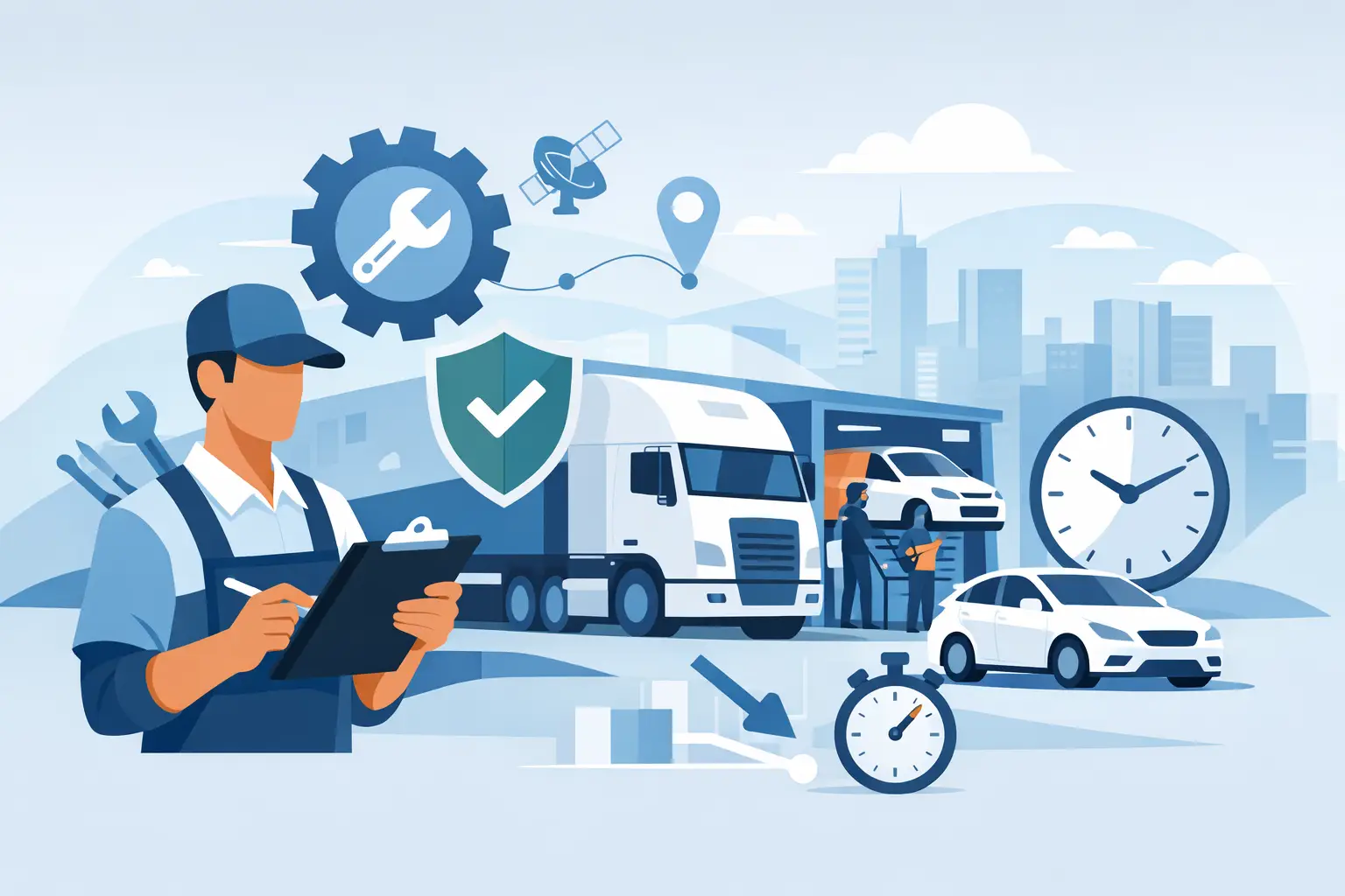 حلول صيانة الأساطيل التي تقلل التوقف