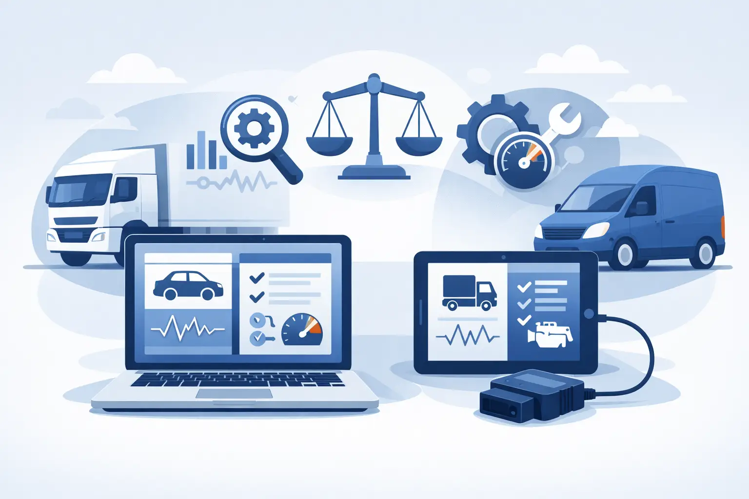 مقارنة برامج تشخيص المركبات التجارية