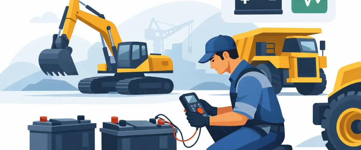 كيفية اختبار بطاريات المعدات الثقيلة عمليًا