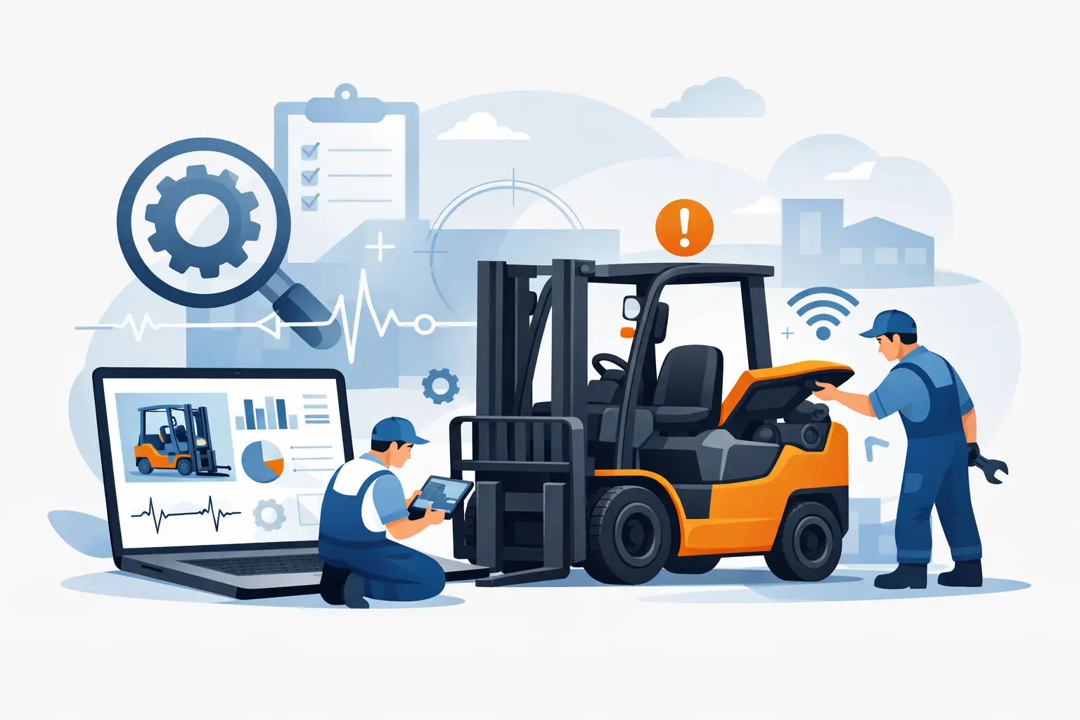 تشخيص أعطال الرافعات الشوكية بدقة أعلى