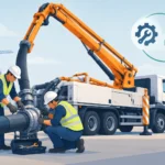 دراسة حالة صيانة مضخات الخرسانة وتقليل التوقف