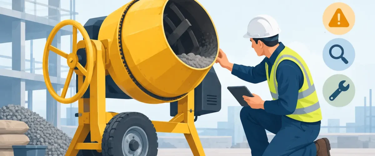 أعطال خلاطات الخرسانة وكيفية تشخيصها مبكراً
