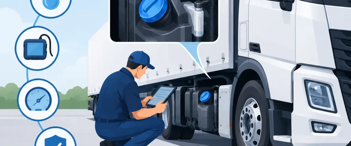 طريقة فحص نظام AdBlue للشاحنات خطوة بخطوة